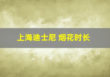 上海迪士尼 烟花时长